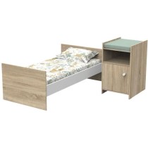 Lit bébé combiné - 120x60cm - Evolutif en 90x190cm - Babyprice Up -