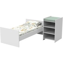 Lit bébé combiné - 120x60cm - Evolutif en 90x190cm - Babyprice Firs