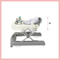 BABYMOOV Trotteur-Pousseur bébé - Evolutif - Pliage compact - Musica