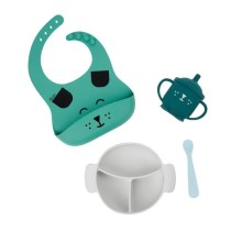 Babymoov Coffret Repas 15-24 m LEARN'ISY, 1 Bol, 1 Tasse, 1 Bavoir, 1