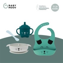 Babymoov Coffret Repas 15-24 m LEARN'ISY, 1 Bol, 1 Tasse, 1 Bavoir, 1