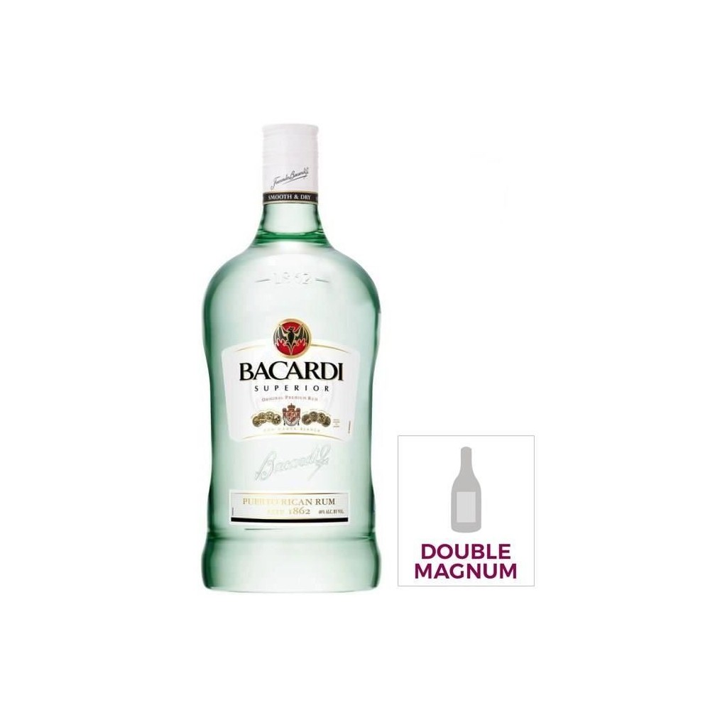 Rhum Bacardi Carta Blanca - Rhum blanc - Puerto Rico - 37,5%vol - 300c