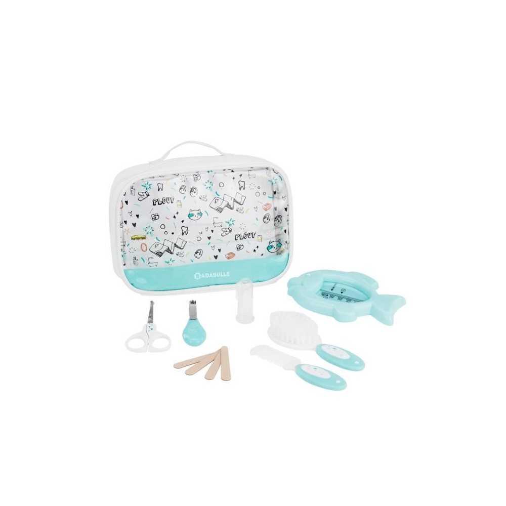 BADABULLE Trousse de soin PLOUF, 7 accessoires pour bébé