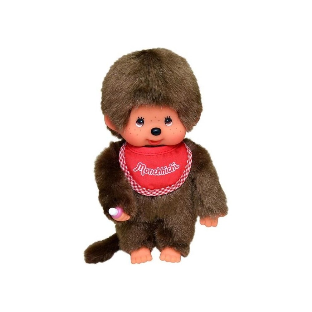 Monchhichi Garçon Bavoir Rouge 20 cm