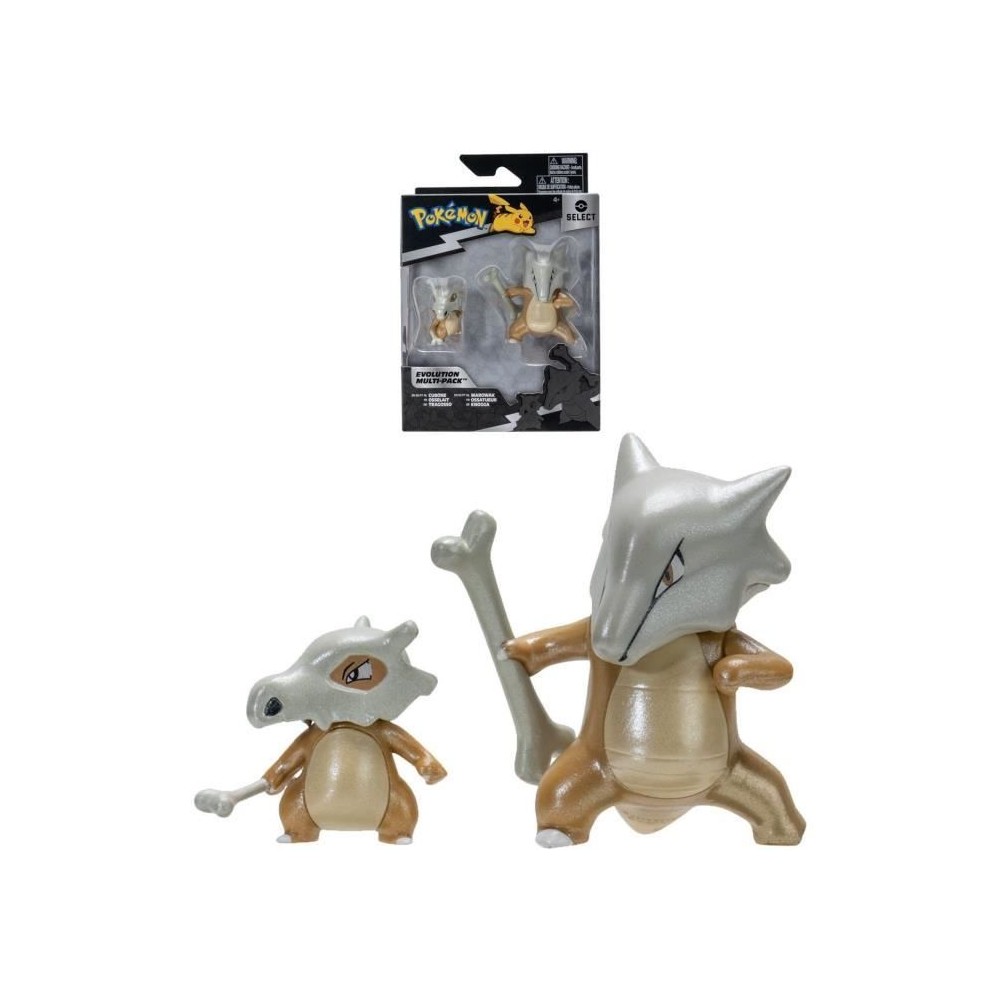 Figurines Pokémon Osselait et Ossatueur - Pack évolution - BANDAI