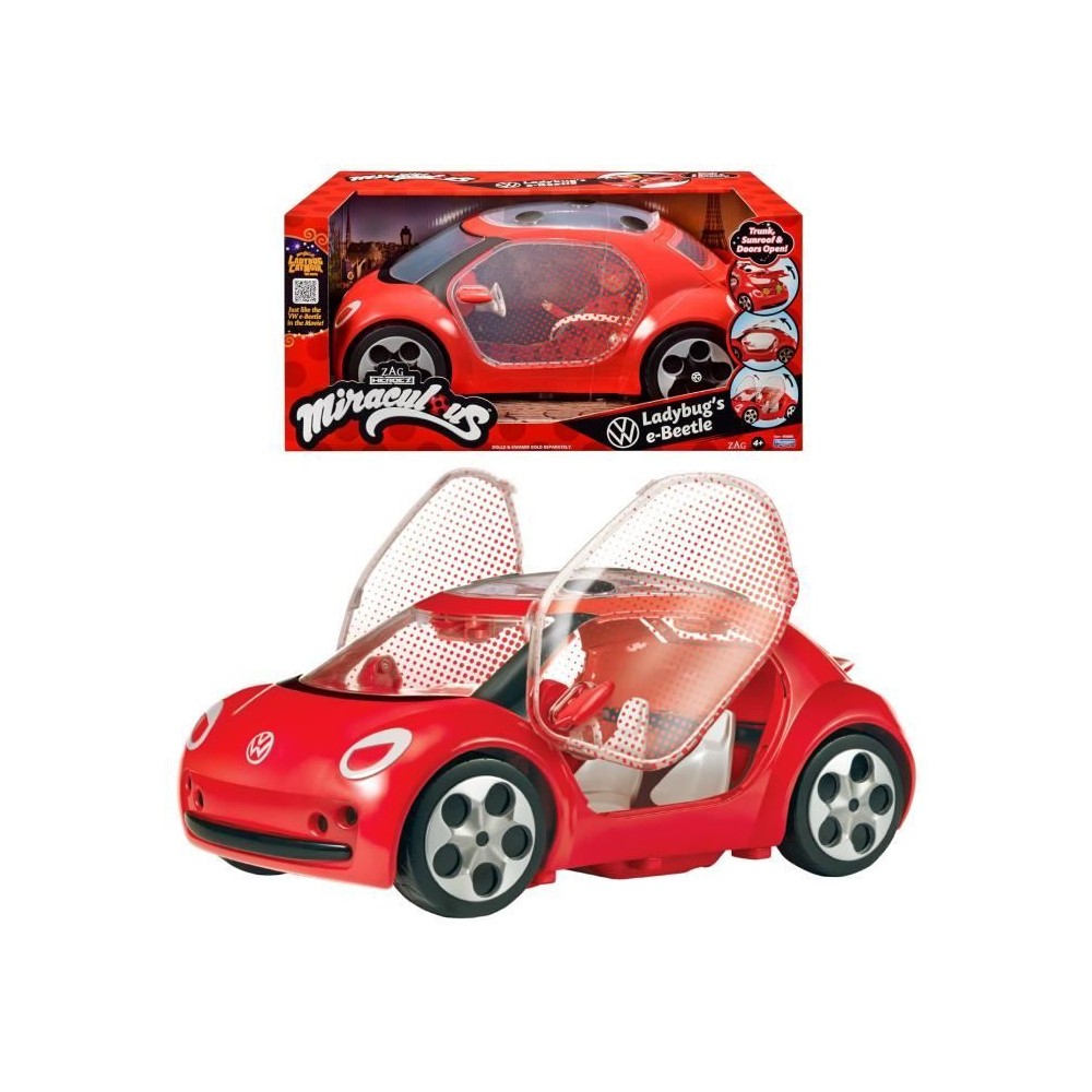 Voiture Miraculous Ladybug - Volkswagen e-Beetle de Ladybug - Bandai