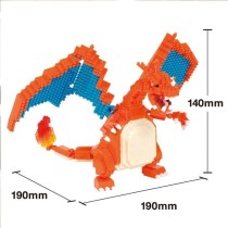 Figurine Pokémon Dracaufeu (Charizard) - BANDAI - Nanoblock - Figurin