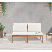 Banquette de jardin ALMA en bois d'acacia FSC avec coussins - 2 person