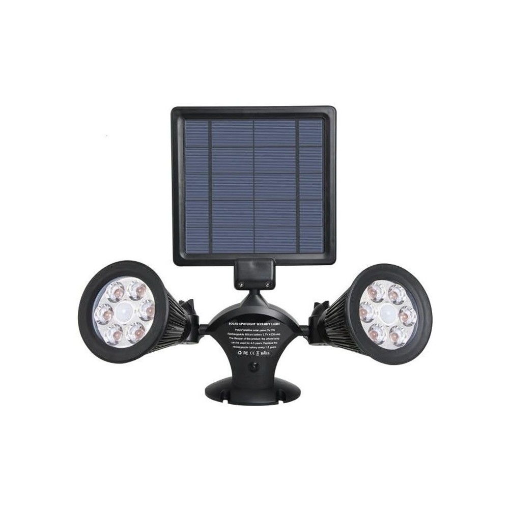 LUMISKY Projecteur double spot solaire extérieur étanche avec détec