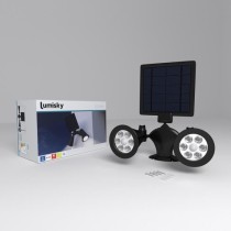 LUMISKY Projecteur double spot solaire extérieur étanche avec détec