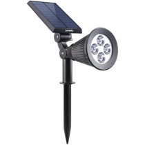 Spot solaire extérieur étanche - LUMISKY - 4 LEDs blanches - 200 Lm