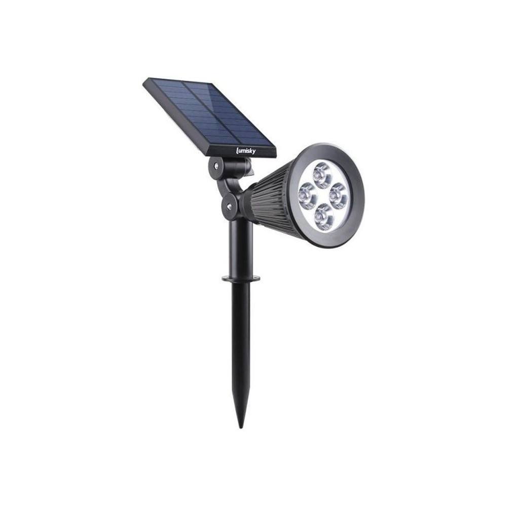 Spot solaire extérieur étanche - LUMISKY - 4 LEDs blanches - 200 Lm