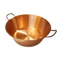 BAUMALU Bassine a confiture cuivre 38 cm 12/10eme anses inox - 9 litre