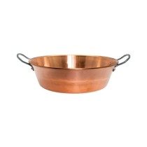 BAUMALU Bassine a confiture cuivre 38 cm 12/10eme anses inox - 9 litre