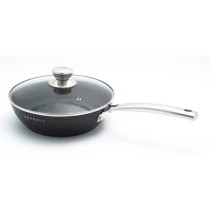 Sauteuse 24 cm + couvercle en verre BLACK EDITION