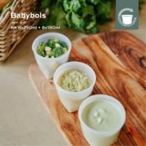 Pots de conservation Babymoov Babybols Biosourcés - Lot de 8x180ml +