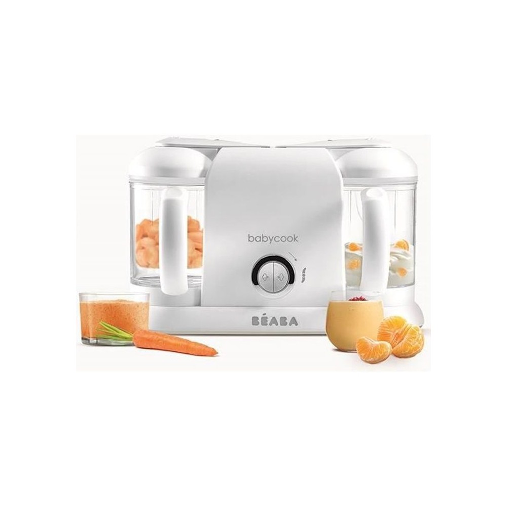 BEABA, Babycook Duo, robot bébé 4 en 1, contenance XXL, blanc