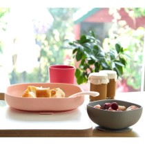 Coffret repas Silicone Bébé - BEABA - Avec Ventouse - Anti-dérapant