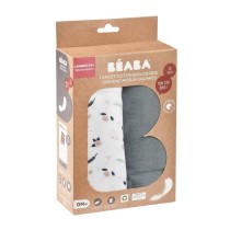 BEABA Lot de 2 langes bébé en mousseline de coton biologique, multi-