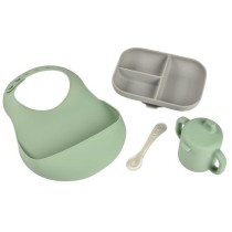 BEABA, Coffret les essentiels repas de bébé, silicone