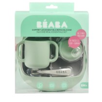 BEABA, Coffret les essentiels repas de bébé, silicone