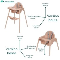 BEBECONFORT Meely Chaise haute bébé 2 en 1, évolutive en petite cha