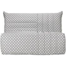 COMFORT BULTEX Banquette BZ 3 places - Tissu noir et blanc - Made in F