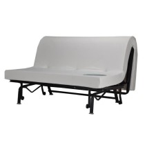 COMFORT BULTEX Banquette BZ 3 places - Tissu noir et blanc - Made in F