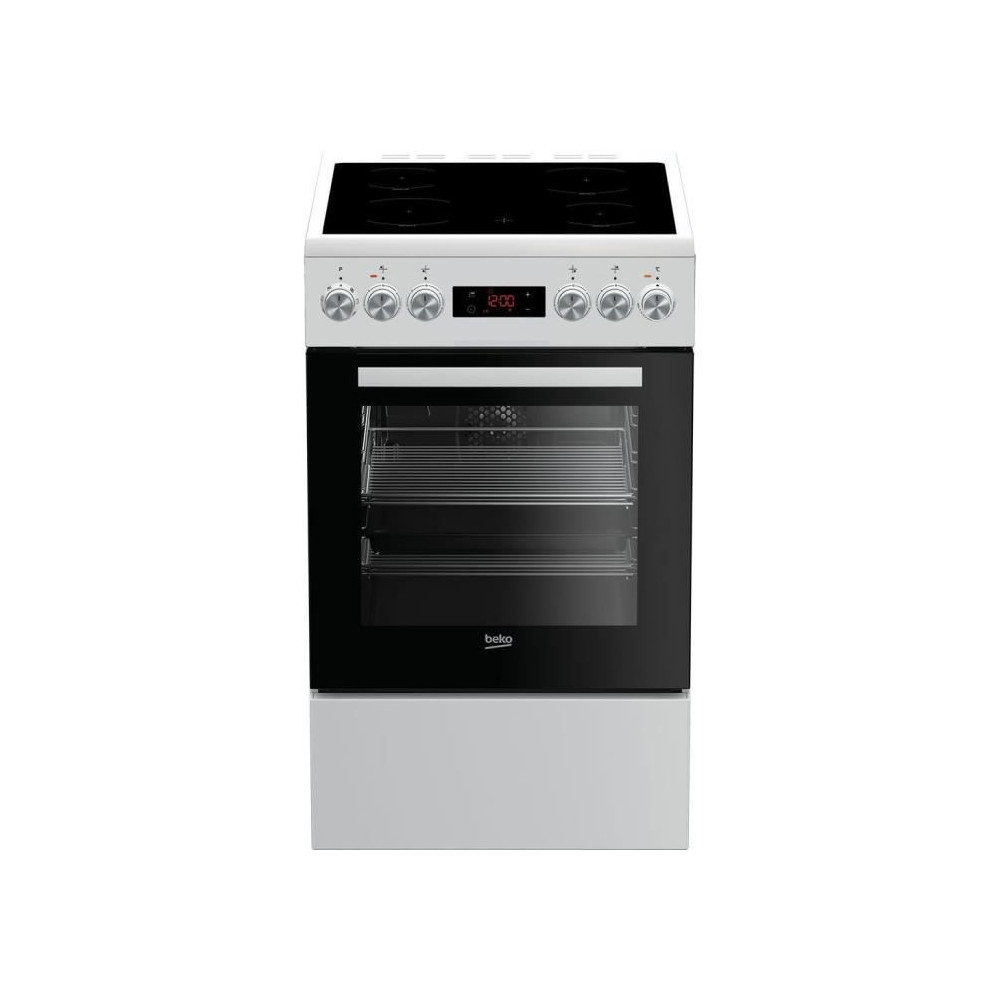 Cuisiniere vitrocéramique - BEKO - FSE57302GWC - 4 feux - 50cm