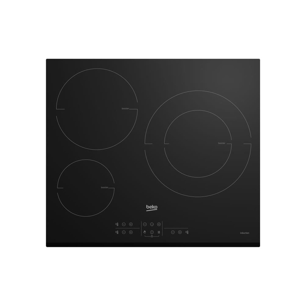 Plaque de cuisson induction BEKO - 3 feux - 58x51 cm - HII63200MTB