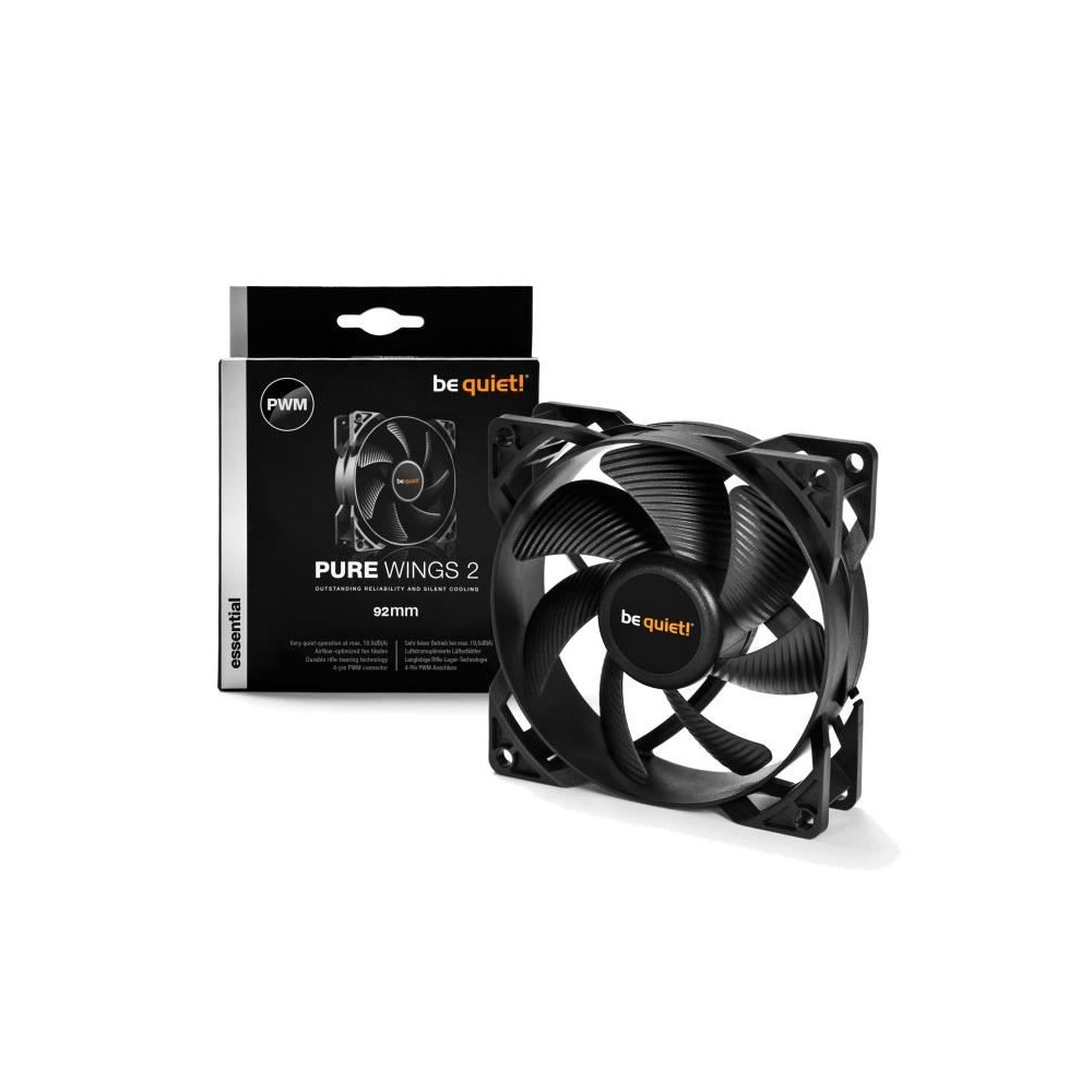 Be Quiet Ventilateur de boîtier PURE WINGS 2 - PWM 92mm