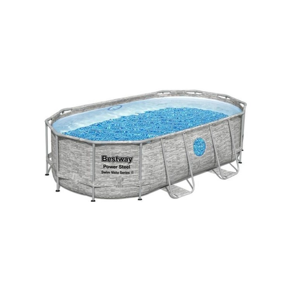 Kit Piscine hors sol BESTWAY Power Steel™- 427 x 250 x 100 cm - Oval