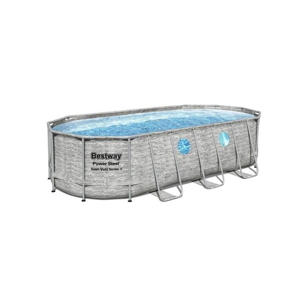 Kit Piscine hors sol - BESTWAY - Power Steel - 549 x 274 x 122 cm - Ov