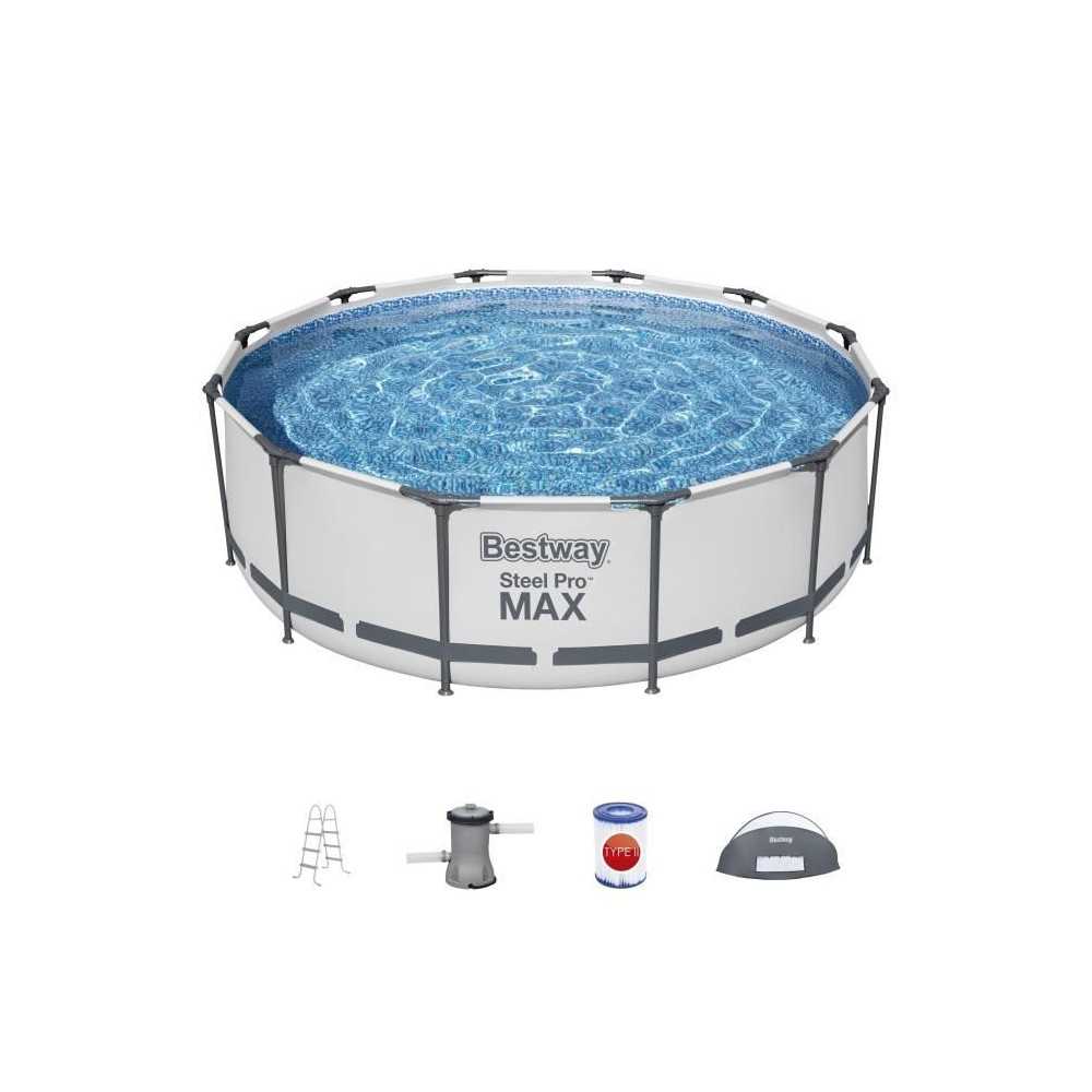 Kit Piscine hors sol tubulaire BESTWAY - Steel Pro Max™ - 366 cm x 1