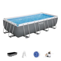 Piscine tubulaire Power Steel rectangulaire 5,49 x 2,74 x 1,22 m - Bes