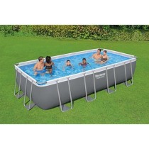 Piscine tubulaire Power Steel rectangulaire 5,49 x 2,74 x 1,22 m - Bes