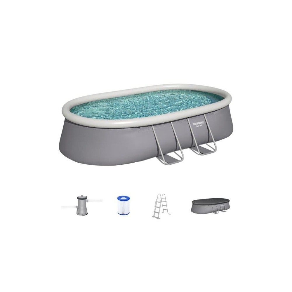 Kit Piscine hors sol autoportante BESTWAY - Fast Set - 488 x 305 x 107