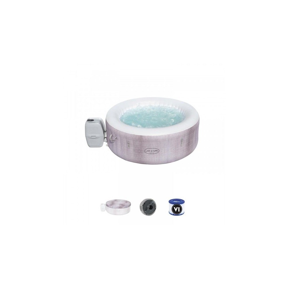 BESTWAY Spa gonflable Lay-Z-Spa Cancun Airjet™ rond 2 a 4 personnes,