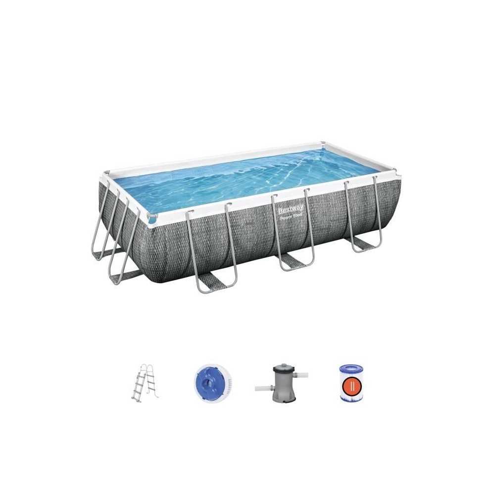 Kit Piscine hors sol tubulaire BESTWAY Power Steel 404 x 201 x 100 cm