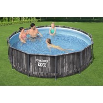 BESTWAY Piscine hors sol SteelPro Max ronde Décor bois, 366 x 100 cm,