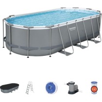 Kit Piscine hors sol tubulaire BESTWAY Power Steel™- 549 x 274 x 122