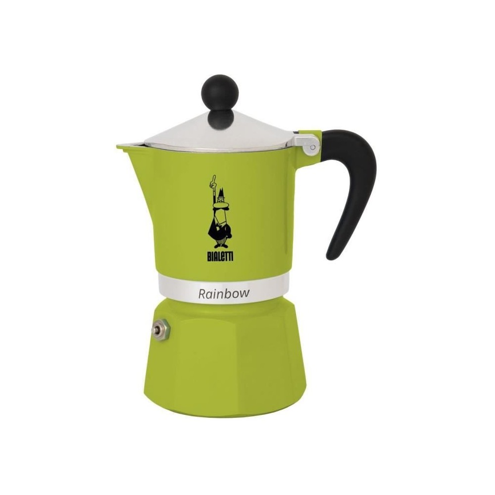 Cafetiere italienne - BIALETTI - RAINBOW - 6 tasses - 0,30 L - Vert