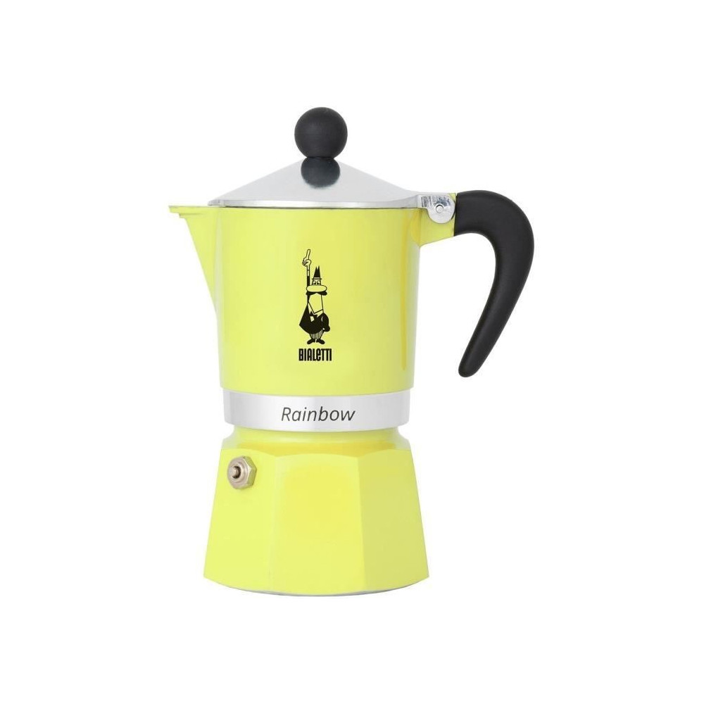 Cafetiere italienne - BIALETTI - RAINBOW - 6 tasses - 0,30 L - Jaune