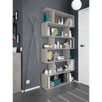 Bibliotheque étagere ATHENA - Gris Béton - 6 niches - 192x80x24 cm