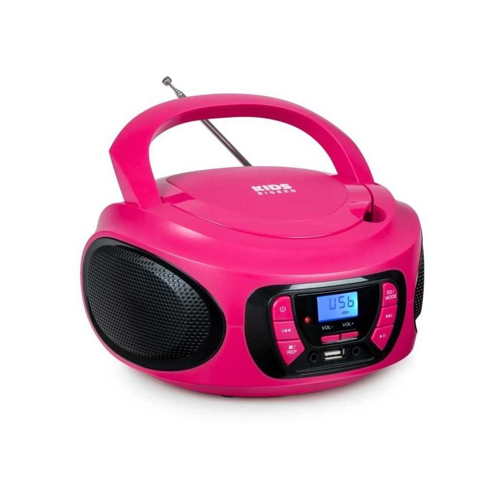 Lecteur radio cd portable BIGBEN INTERACTIVE usb bt rose