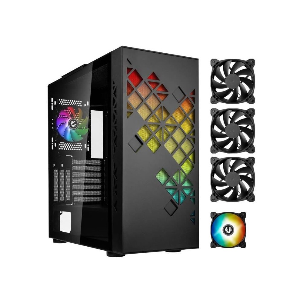 Boitier PC sans alimentation - BITFENIX Tracery ARGB (Noir) - Moyen to