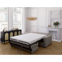 Canapé convertible express - MARIUS - Tissu Beige - 190 x 100 x 87 cm