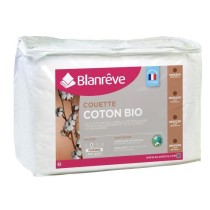 BLANREVE Couette tempérée Coton BIO - 300g/m² - 200x200cm