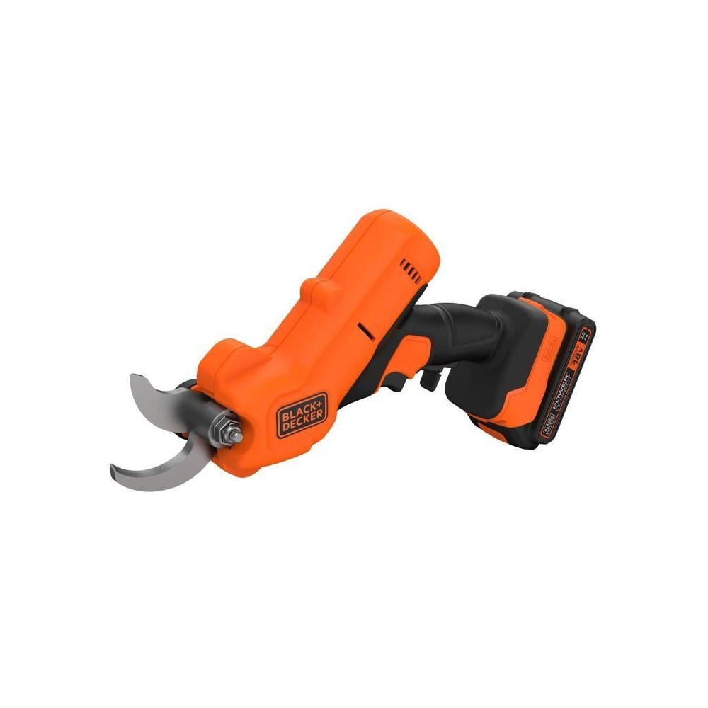 Sécateur BLACK+DECKER - Batterie Lithium 18V 2Ah - Capacité de coupe