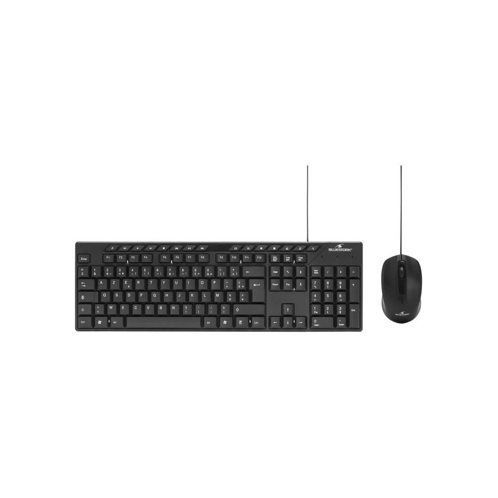 Pack Clavier Souris - BLUESTORK - MEDIA OFFICE - Filaire - Azerty - Co